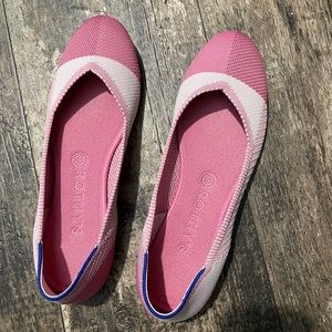 Gently worn Rothy’s flats in pink